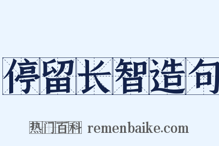 停留长智造句是什么意思的图片